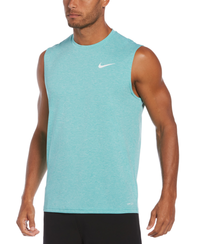 Shop Nike Men's Hydroguard Swim Shirt In Washed Teal