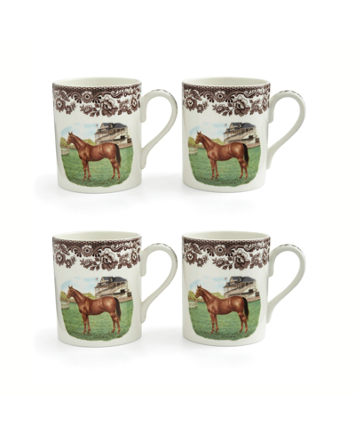 Shop Spode Thoroughbred Horse Mug, Set Of 4 In Brown