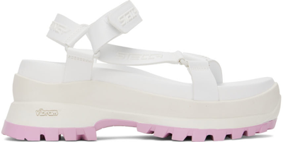 Shop Stella Mccartney White Trace Sandals In 9001 White