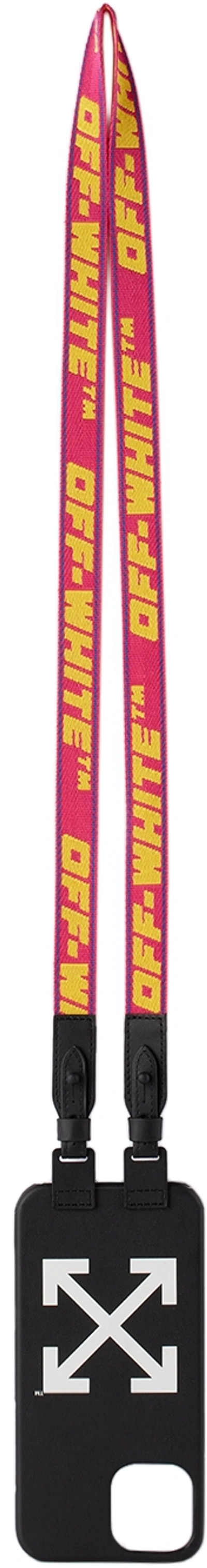 Off-white Pink & Yellow Iphone 12 Pro Max Case In Fuchsia Yellow