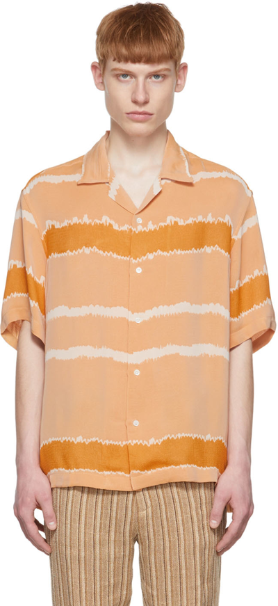 Shop Cmmn Swdn Orange Sol Shirt In Peach Ombre