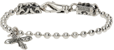 Shop Emanuele Bicocchi Silver Cross Charm Bracelet