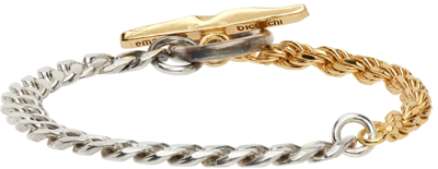 Shop Emanuele Bicocchi Silver Braided Bracelet In Icy