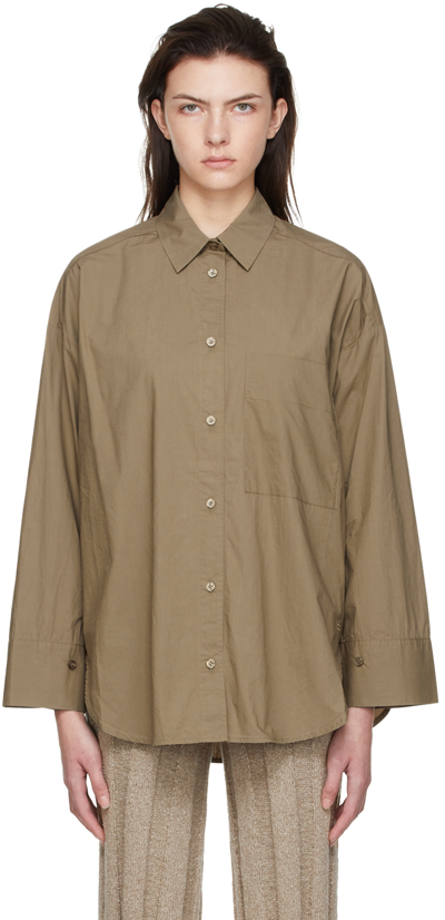 Shop By Malene Birger Brown Derris Shirt In 4h3 Capers