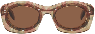 Shop Mcq By Alexander Mcqueen Brown No.9 Sunglasses In 003 Brown