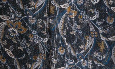 Shop Veronica Beard Vale Floral Lace Trim Silk Blouse In Black Multi