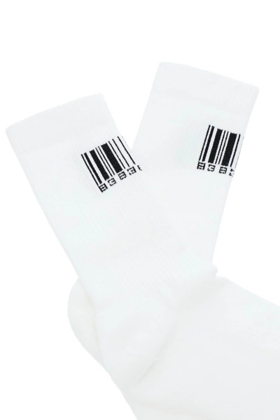 Shop Vtmnts Barcode Logo Sports Socks In White
