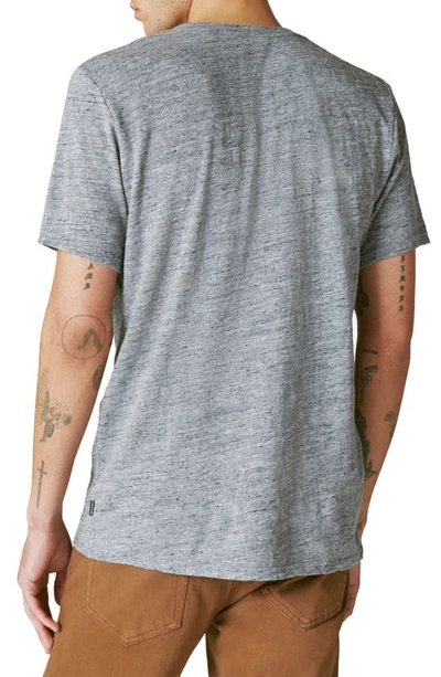 Shop Lucky Brand Short Sleeve Henley T-shirt In Black Iris