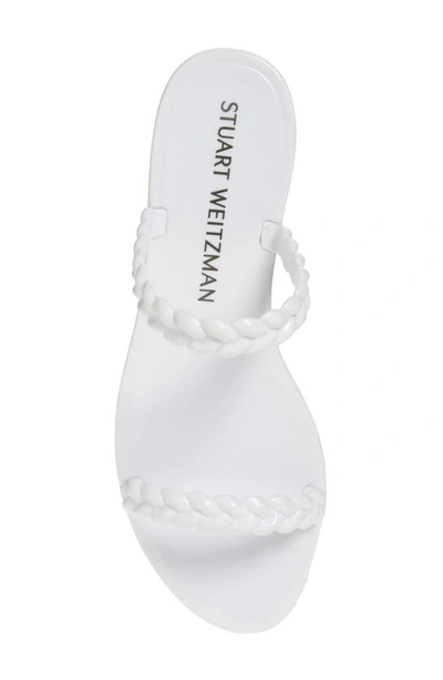 Shop Stuart Weitzman Braida Sawyer Jelly Sandal In White