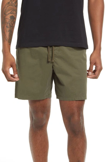 Shop Vans Range Relaxed Stretch Cotton Shorts In Grape Leaf