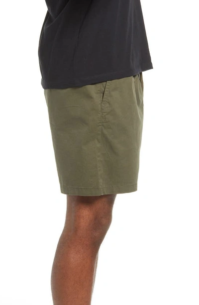 Shop Vans Range Relaxed Stretch Cotton Shorts In Grape Leaf