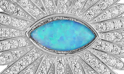 Sphera Milano Pavé Cz Evil Eye Pendant Necklace In Silver