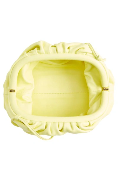 Shop Bottega Veneta The Mini Pouch Calfskin Leather Crossbody Bag In Lantern-gold