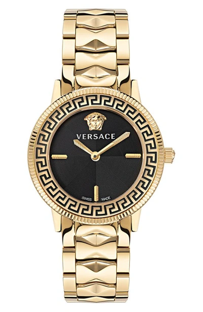 Shop Versace Tribute Bracelet Watch, 36mm In Ip Yellow Gold