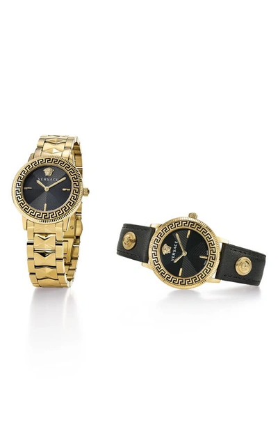 Shop Versace Tribute Bracelet Watch, 36mm In Yellow Gold/ Stainless Steel
