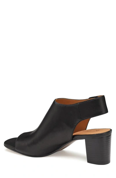 Shop Johnston & Murphy Evelyn Open Toe Sandal Bootie In Black Glove