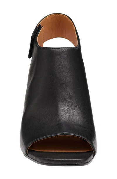 Shop Johnston & Murphy Evelyn Open Toe Sandal Bootie In Black Glove