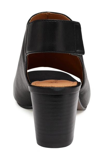 Shop Johnston & Murphy Evelyn Open Toe Sandal Bootie In Black Glove