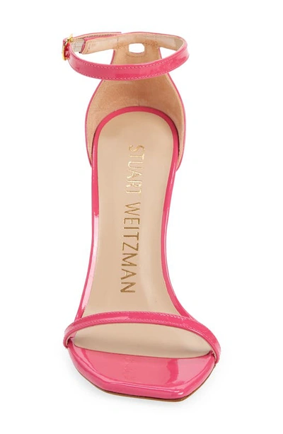 Shop Stuart Weitzman Nudistcurve Ankle Strap Sandal In Magenta