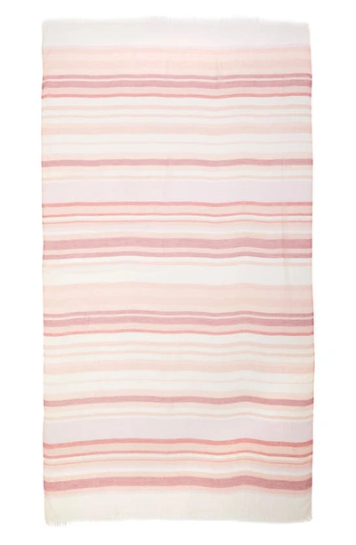 Nordstrom Yarn Dyed Stripe Wrap In Pink Juno Multi Stripe