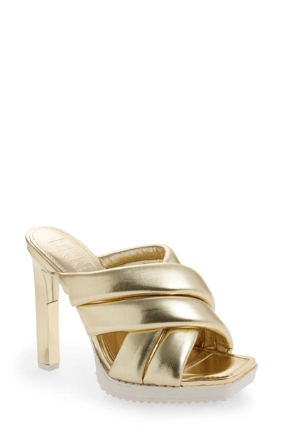 Shop Dkny Madena Puff Strap Dress Sandal In Platino