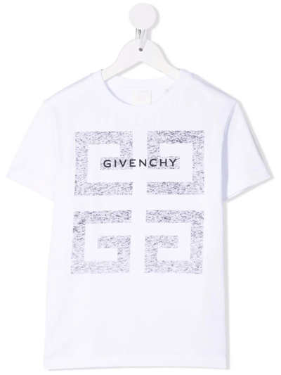 Shop Givenchy Kids White T-shirt With Maxi  4g Print In Bianco