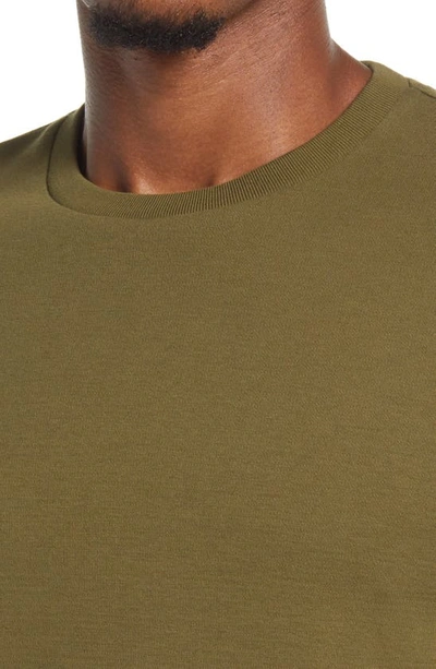 Shop Frame Cotton Duofold Long Sleeve Cotton T-shirt In Rifle Green