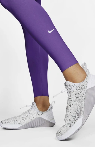 Shop Nike One Luxe Tights In Wild Berry/ Clear