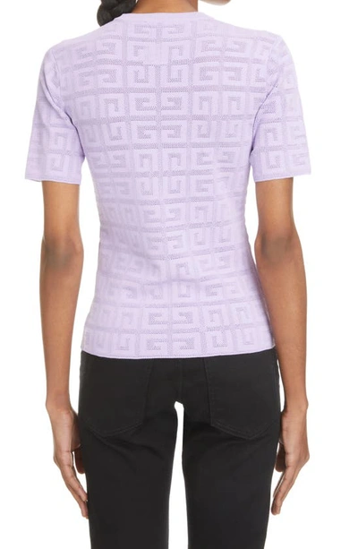 Shop Givenchy 4g Logo Jacquard Sweater In 541-mauve