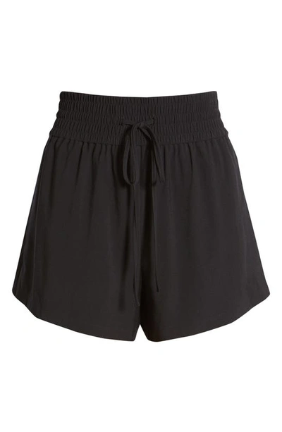 Shop Open Edit Tie Waist Pull-on Shorts In Black