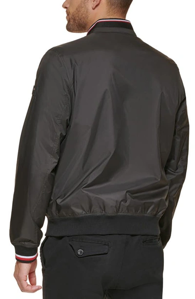 Tommy Hilfiger Men's Lightweight Spring Bomber Jacket In Black