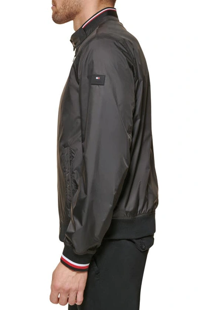 Tommy Hilfiger Men's Lightweight Spring Bomber Jacket In Black