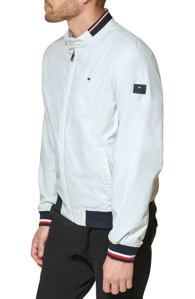 Tommy Hilfiger Men's Lightweight Spring Bomber Jacket In Ice