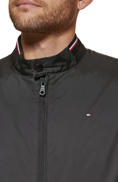 Tommy Hilfiger Men's Lightweight Spring Bomber Jacket In Black