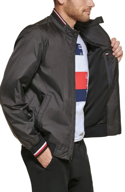Tommy Hilfiger Men's Lightweight Spring Bomber Jacket In Black