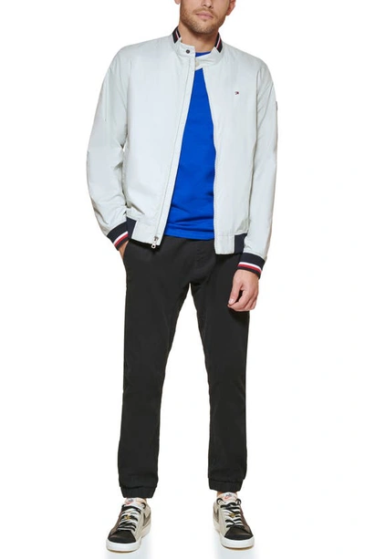 Tommy Hilfiger Men's Lightweight Spring Bomber Jacket In Ice