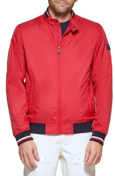 Tommy Hilfiger Men's Spring Bomber Jacket In Red | ModeSens