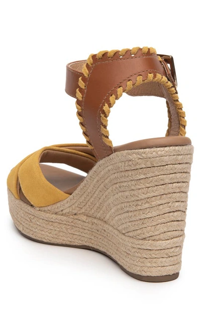 Nerogiardini Whipstitch Espadrille Wedge Sandals In Sun Yellow