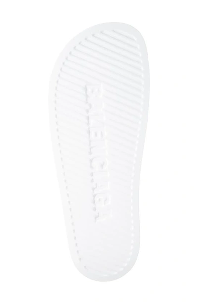 Shop Balenciaga Cities Pool Slide Sandal In White/ Black