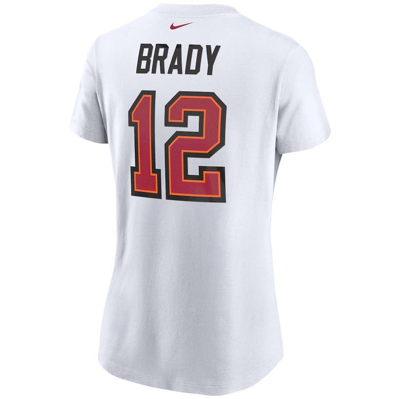 Shop Nike Tom Brady White Tampa Bay Buccaneers Name & Number T-shirt