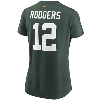 Shop Nike Aaron Rodgers Green Green Bay Packers Name & Number T-shirt