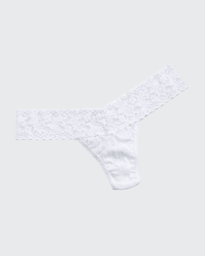 Shop Hanky Panky Signature Lace Low-rise Thong In White