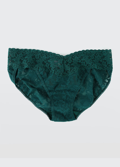 Shop Hanky Panky Signature Lace V-kini Briefs In Ivy