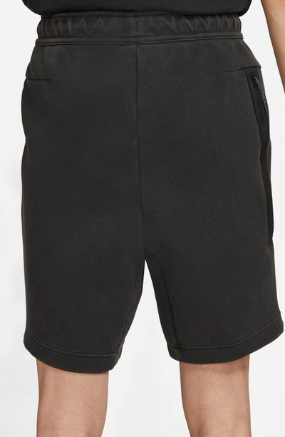 Shop Nike Sportswear Tech Fleece Shorts In Black/ Black