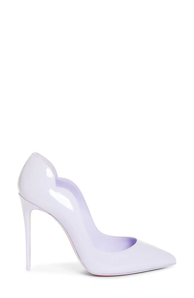 Shop Christian Louboutin Hot Chick Scallop Pointed Toe Pump In Lilac