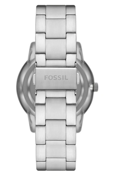 Shop Fossil Neutra Minimalist Moonphase Bracelet Watch, 42mm In Stainless Steel