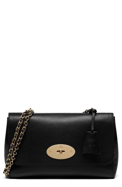 Shop Mulberry Medium Lily Convertible Leather Shoulder Bag In Black