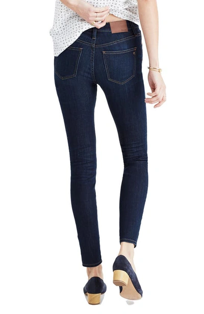 Shop Madewell 9-inch High Rise Skinny Jeans In Larkspur