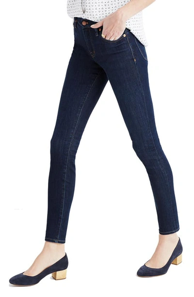Shop Madewell 9-inch High Rise Skinny Jeans In Larkspur