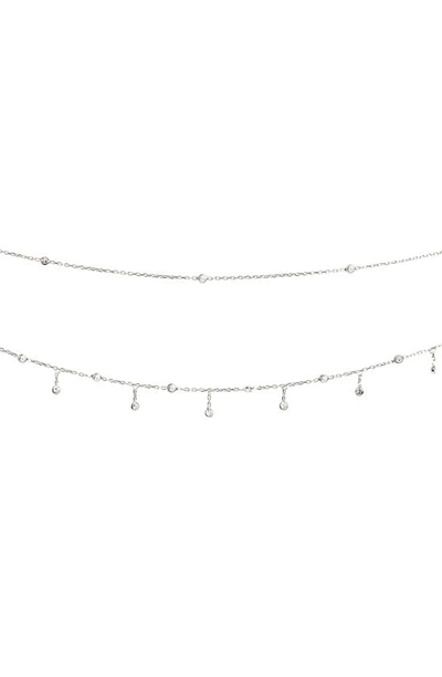 Shymi Cubic Zirconia Body Chain In Silver